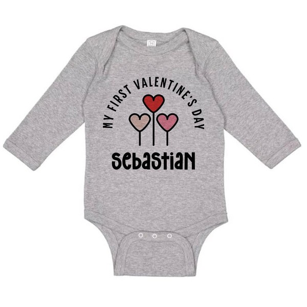 TATY Kids My First Valentine's Day Sebastian Long Sleeve Baby
