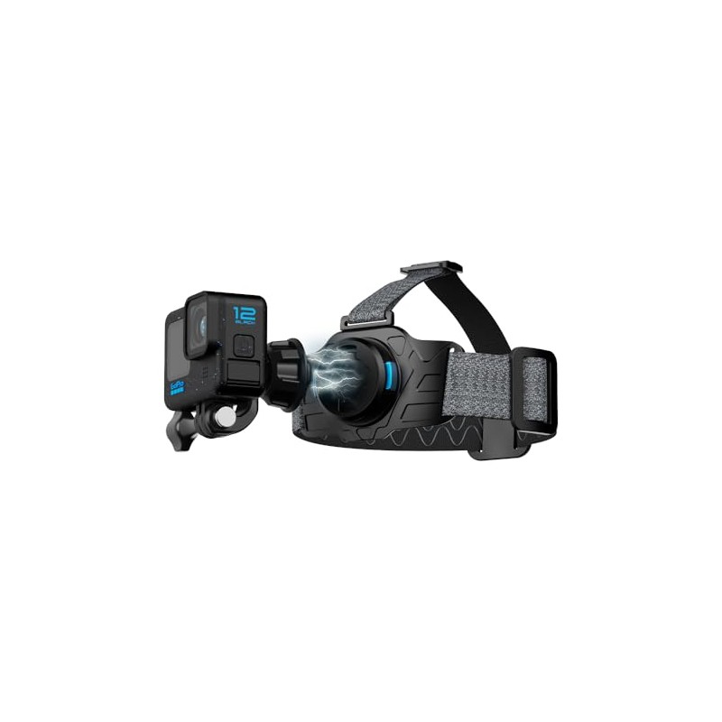 SUREWO Magnetic Head Strap Mount,Adjustable Head Belt Mount Compatible with