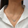 TseanYi Butterfly Choker Necklace Silver Butterfly Pendant Necklace Mini Butterfly