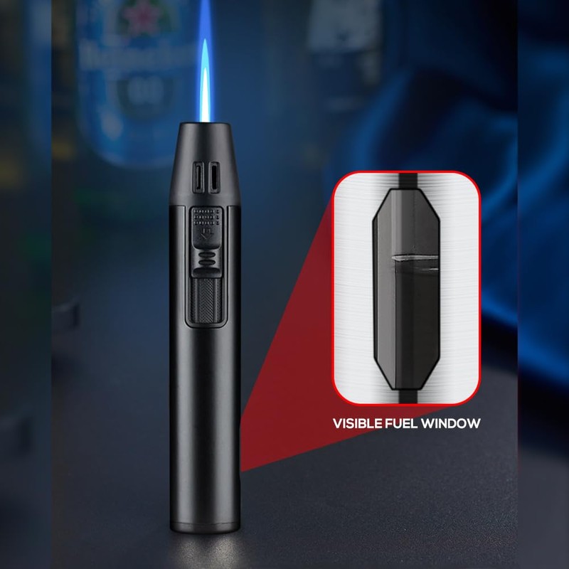 Mini Torch Lighter Windproof Jet Blue Flame Lighters Compact Portable