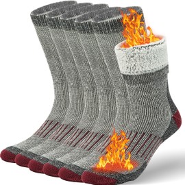 Buttons & Pleats Wool Socks for Men Women Merino Thermal Warm Cozy Winter Fuzzy Boot Sock LXL