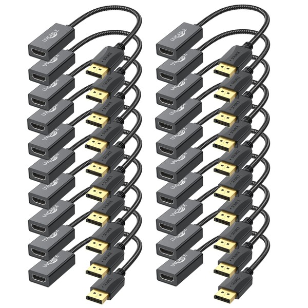 DisplayPort to HDMI Adapter 4K, 20-Pack, Display Port DP to