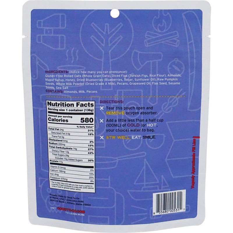 GOOD TO-GO Granola | Camping Food, Backpacking Food (6-Pack of