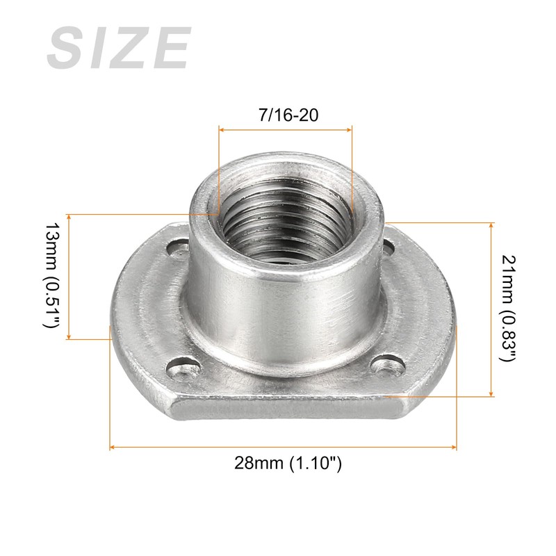 METALLIXITY Spot Weld Nuts (7/16-20) 10Pcs, Carbon Steel Double Tab