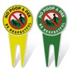 2 Pcs Double Sided Aluminum No Dog Peeing Sign, 11.9