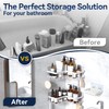 YASONIC Corner Adhesive Shower Caddy, with Soap Holder and 12