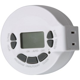 Woods 59203 Digital Lamp and Appliance Timer, Repeats Weekly with 2-Prong Plug