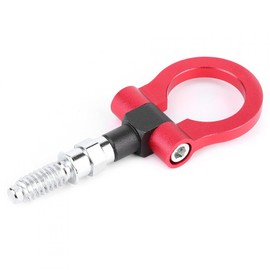 Towing Hook, Fydun Universal Towing Eye Towing Hitch Car Trailer Aluminium Alloy Tow Loop Tow Ring for E Series (Red)