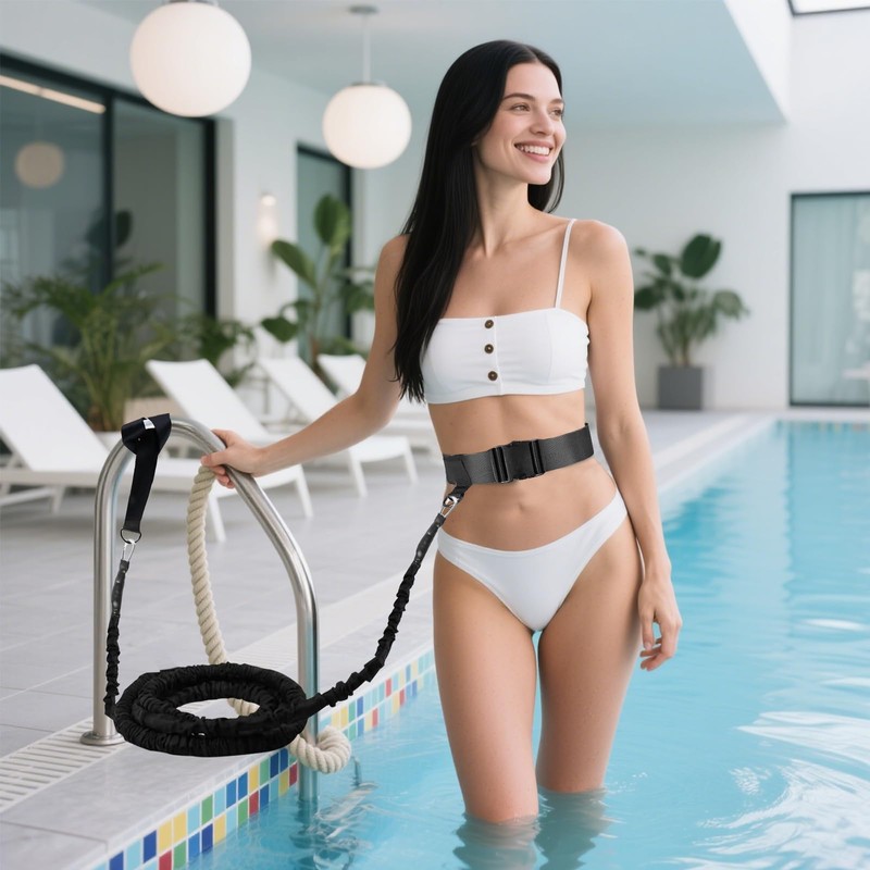 Swimming Belt for Pool, Swimming Resistance Belt, 2.5-9 m Adjustable,