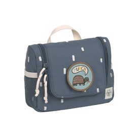 LÄSSIG Children's Toiletry Bag Wash Bag Wash Bag for Hanging 20 cm Mini Wash Bag, Happy Prints Dark Blue, 20 cm, Children's Toiletry Bag