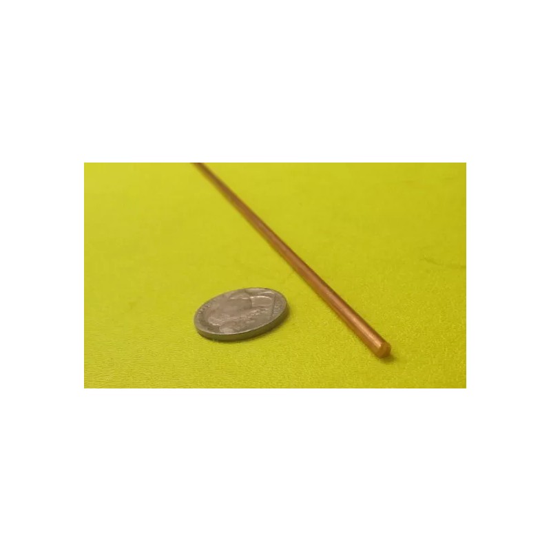 Basic 110 Copper Rod 1/8" Dia. x 24" Inch Length,