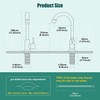 Heyalan Single Handle Cold Water Bar Sink Faucet,360° Swivel,Brushed Nickel