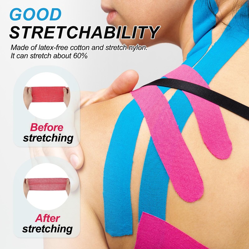 PATIKIL 16.4Ft x 4 Inch Kinesiology Tape, 2 Rolls Adhesive