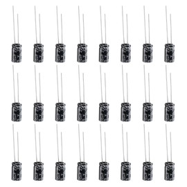PATIKIL 25V 220uF Electrolytic Capacitors, 100Pcs 6x12mm Aluminum High Frequency Electrolytic Capacitors for TV, LCD Monitor, Refrigerator, Circuit Boards, Black