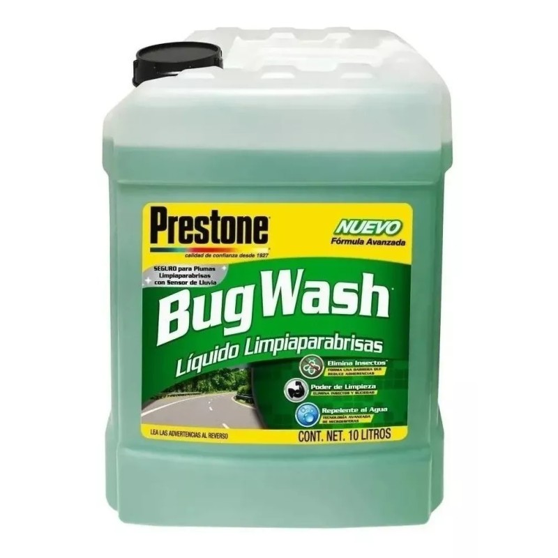 Bug Wash Limpiaparabrisas Prestone Bug Wash Formula Avanzada 10lts