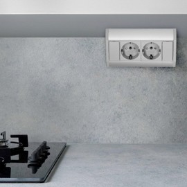 Aluminium Power Strip 2-Way I Grey