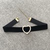 Heart Choker Necklace for Women Handmade Velvet Choker with Heart