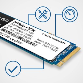 TEAMGROUP MP33 1TB SLC Cache 3D NAND TLC NVMe 1.3 PCIe Gen3x4 M.2 2280 Internal SSD R/W Speed up to 1800/1500 MB/s Laptop & PC Desktop TM8FP6001T0C101
