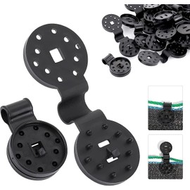 Aewerpec 40 Pcs Shade Cloth Plastic Clips, Heavy Duty Lock Grip Reusable Awning Clamp Grip Fixed Buckle Plastic Clips for Sunshade Net Garden Windproof Tarp (Black)