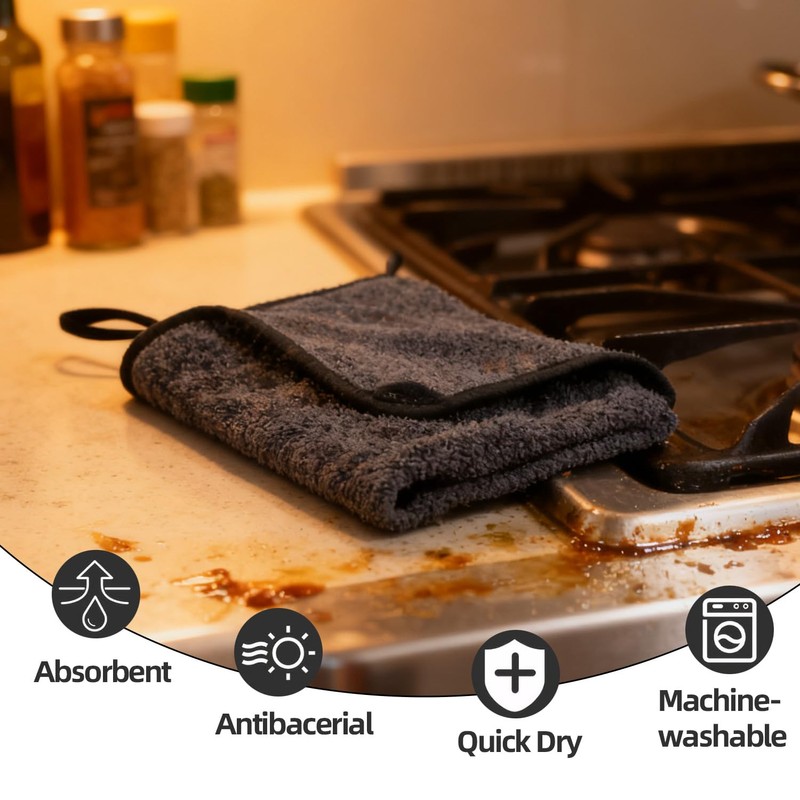 2 Pack Magic Bathroom Drying Cloth 40×60 cm Absorbent Microfibre