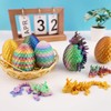 Outgoto 4PCs 3D Printed Dragon Eggs Set - Cherry Blossom
