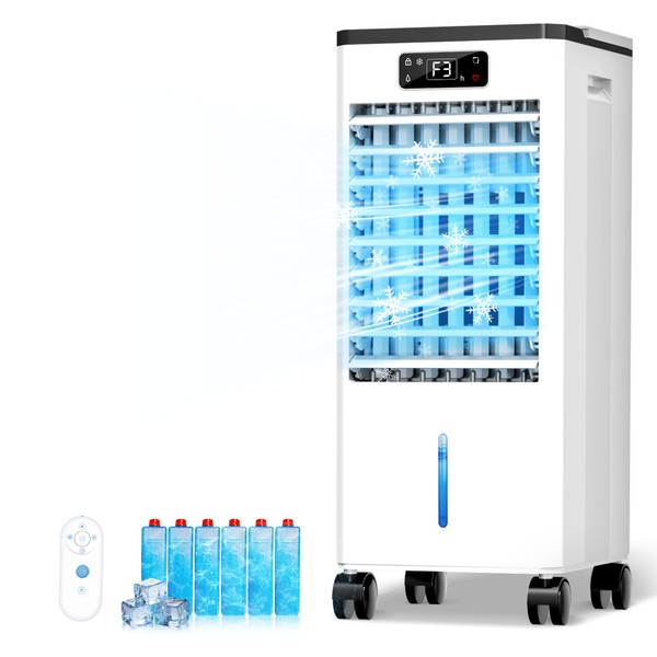 Feculs Official Portable Air Conditioners, 3-IN-1 Swamp Cooler, Evaporative Air