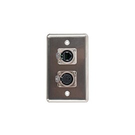 Elite Core Duplex Wall Plate w/1 Tactical Ethernet and 1 XLR Female Connections D-2-1E1XF