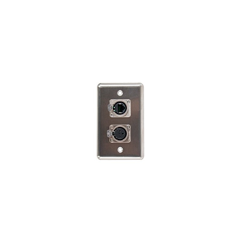 Elite Core Duplex Wall Plate w/1 Tactical Ethernet and 1