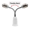 RONG&LAN 2 pack 8" Flexible Light Bulb Lamp Socket Adapter