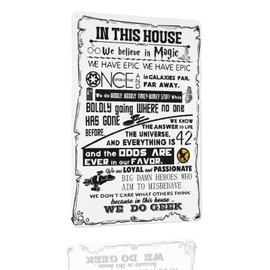 Funny Metal Tin Sign in This House We Believe in Magic Tin Sign Wall Decor for Garden Home Yard Lawn Patio Porch Decor Sign 8x12 Inch