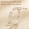 Wuziwen 925 Sterling Silver Open Wedding Bands for Women Anniversary