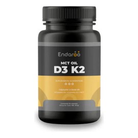 Vitamina D3 y K2 con Aceite MCT ENDAROO para Mejor Absorción, 60 Cápsulas
