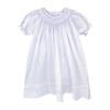 Petit Ami Baby Girls’ Smocked Daygown with Voile Insert, 12