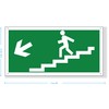 pubblimania Stair Emergency Exit, Safety Sign Made of Aluminium, 3