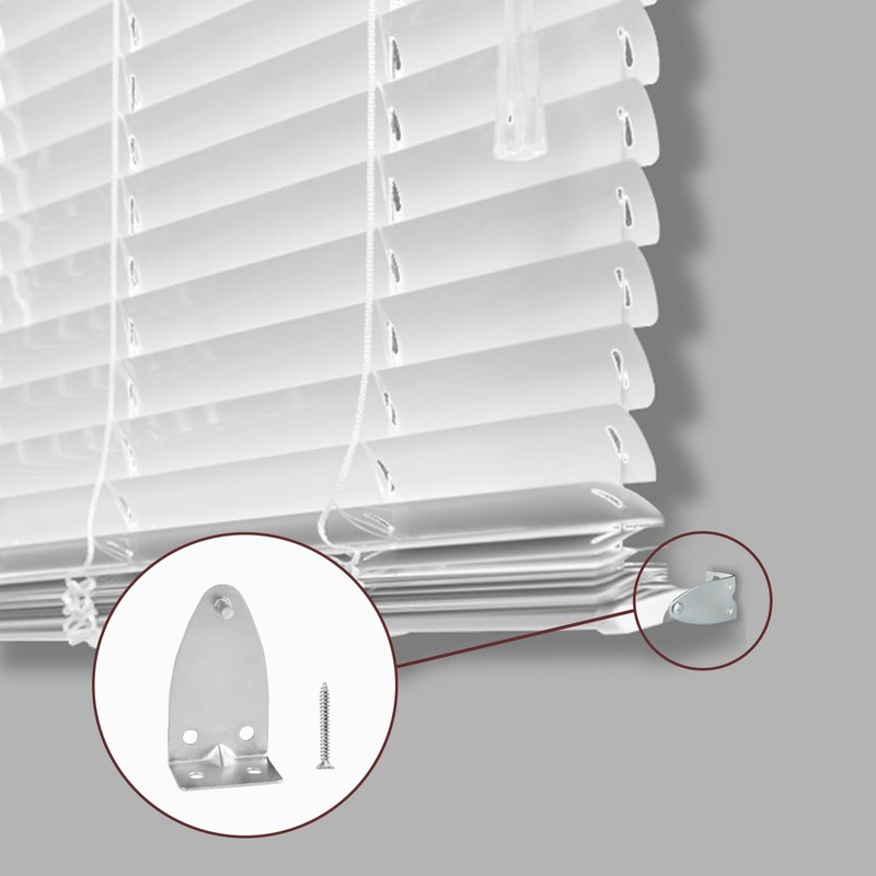 8 Pcs Blind Hold Down Brackets 1.6 Inch Silver Metal