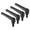 sourcing map 4pcs Clamping Lever Handles, M8 x 15mm Black