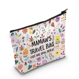 WCGXKO Mamaw Makeup Bag Mamaw Travel Bag Mother’s Day Gift Best Mamaw Ever Gift for Mamaw Grandma (Mamaw Bag CA)
