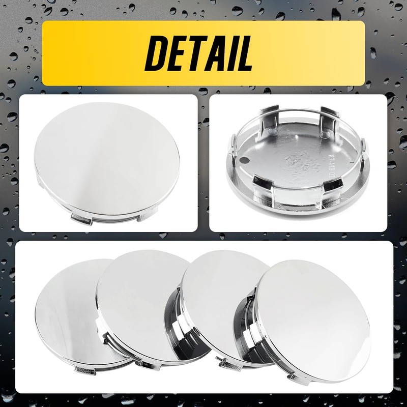 DewFlew 4Pcs Wheel Center Caps for 2005-2013 GMC Wheel Rim,