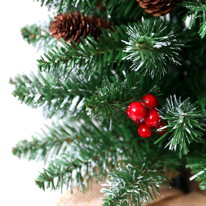 24 Inches Mini Christmas Trees Battery Operated Artificial Prelit Tabletop