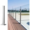 Glass Balustrade Post 37.4" End Post, 304 Stainless Steel Black