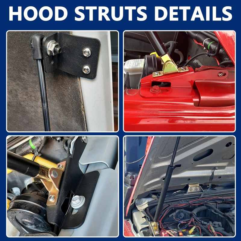 HNeekyr Front Hood Lift Support, Compatible with Jeep Wrangler JK