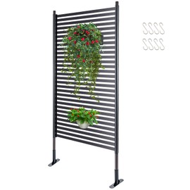 Ajikgn 3FT W x 6FT H Outdoor Privacy Screens, PE Galvanised Steel Pipes with UV & Rust Resistant Coating, Splicable Decoration Fence, 36.1x8.7x70.9 Inch, brown