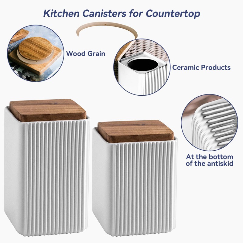 Jueison Ceramic Storage Jars Modern Elegant Highly Polished Airtight Storage
