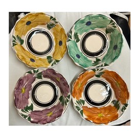 4-Made in Mexico Grande Liso Plato Hondo Para Menudo Caldo Pozole Sopa Pozolero Ceramico Cazo Casserole Dish Serving Bowl Soup Cereal Beans Rice Stew Mole Frijol Carnitas 7" Mexicana