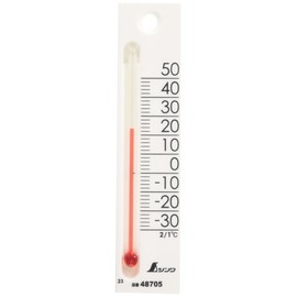 Shinwa Sokutei 48705 Petite Thermometer, Square, White, 4.7 inches (12 cm)