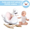 Qaba Kids Ride On Rocking Horse Plush Swan Style Toy
