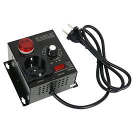 Dimmer Switch, AC 220 V 5000 W SCR Voltage Regulator Motor Fan Speed Controller Dimmer, Electronic Regulators, Dimming, Slow Down (Output Plug: European Plug)