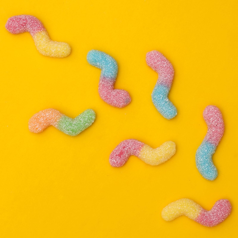 Yupik Sour Gummy Neon Worms, 2.2 lb (35.2 oz), Gluten-Free,