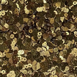 SequinsUSA 3mm Flat Sequins Gold Shiny Metallic Medium Hole