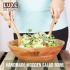 Wooden Salad Bowl Set - Food Safe & Sustainable Decorative